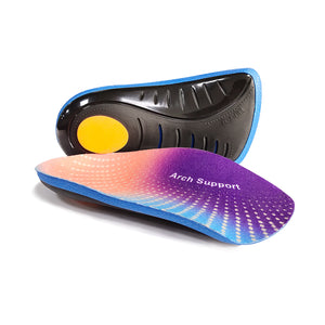 Shock-absorbing and pressure-permeable soft and comfortable half-size pad for flat feet