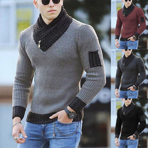 Men Turtleneck Winter Warm Cotton Pullovers Sweaters