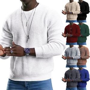 Men Long Sleeve Round Neck Knitwear