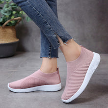 Load image into Gallery viewer, Round-toe fly-knit mesh flat women&#39;s shoes
