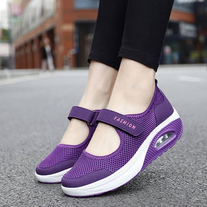 Women's Thick Sole Mesh Velcro Shoes