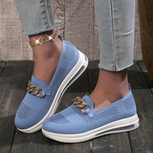 Load image into Gallery viewer, Metal buckle mesh breathable thick heel casual women&#39;s shoes
