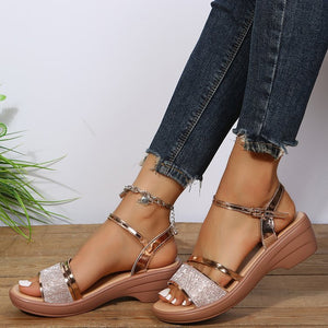 Women's summer new wedge fish mouth sandals