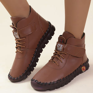 Women's Velcro Soft Soled Plush Cotton Boots