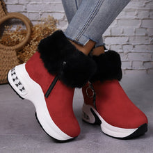 Cargar imagen en el visor de la galería, Short-calf suede warm and height-increasing cotton boots
