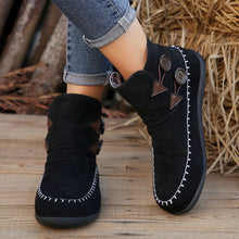 Cargar imagen en el visor de la galería, Stitched flat high-top short boots
