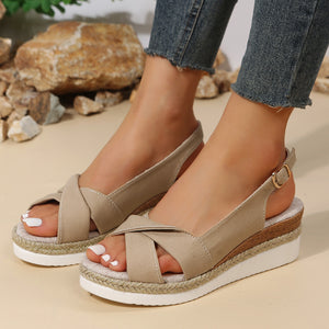 Summer Fashion Buckle Platform Beach Sandals