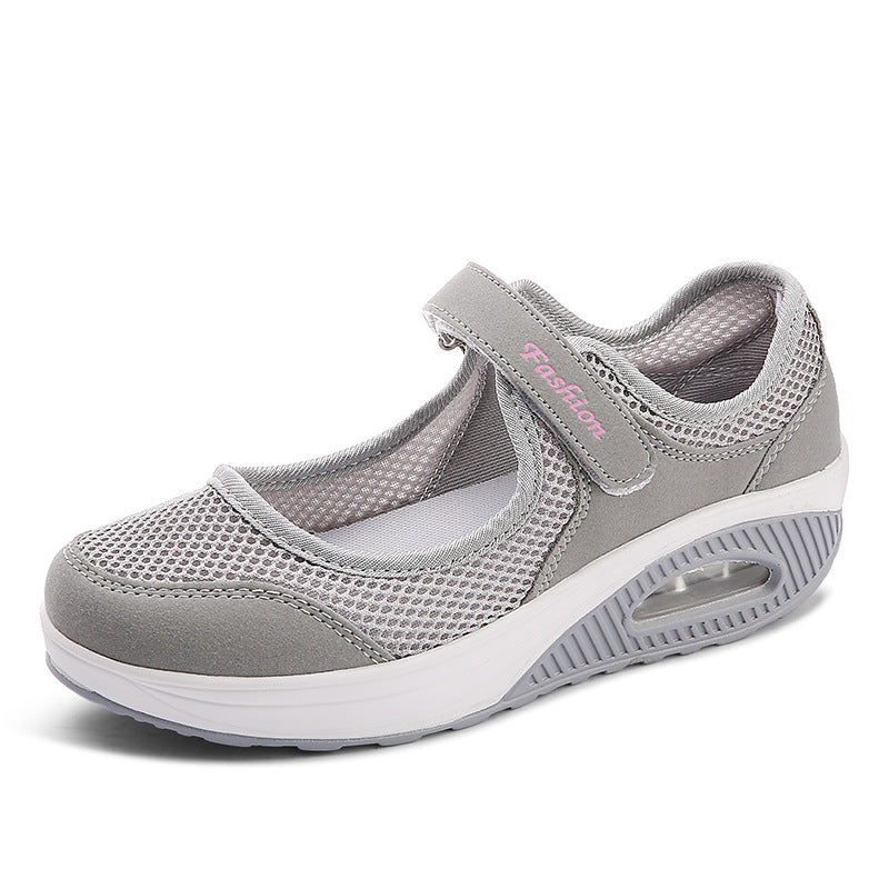 Women's Thick Sole Mesh Velcro Shoes