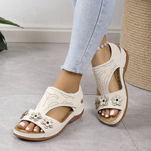 Cargar imagen en el visor de la galería, 2024 New Retro Casual Flower Wedge Women&#39;s Sandals
