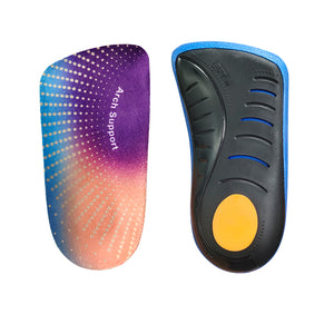 Shock-absorbing and pressure-permeable soft and comfortable half-size pad for flat feet