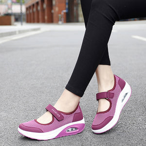 Women's Thick Sole Mesh Velcro Shoes