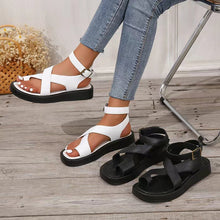 Cargar imagen en el visor de la galería, Slip-on Thick Sole Casual Wearing Ring Buckle Strap Women&#39;s Shoes
