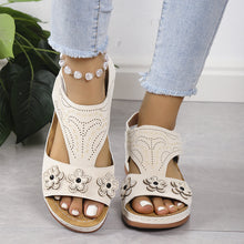 Cargar imagen en el visor de la galería, 2024 New Retro Casual Flower Wedge Women&#39;s Sandals
