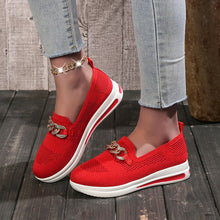 Load image into Gallery viewer, Metal buckle mesh breathable thick heel casual women&#39;s shoes
