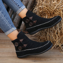 Cargar imagen en el visor de la galería, Stitched flat high-top short boots
