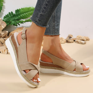 Summer Fashion Buckle Platform Beach Sandals