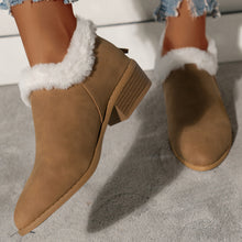 Cargar imagen en el visor de la galería, Winter Fashion Thick Heel Short Boots For Women With Plush Lining And Casual Rear Zipper Short Boots
