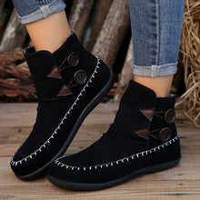 Cargar imagen en el visor de la galería, Stitched flat high-top short boots
