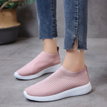 Load image into Gallery viewer, Round-toe fly-knit mesh flat women&#39;s shoes
