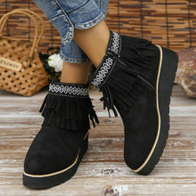 Cargar imagen en el visor de la galería, Womens Booties Casual Ankle Boots Work Women Side Zipper Faux Suede Winter Shoes
