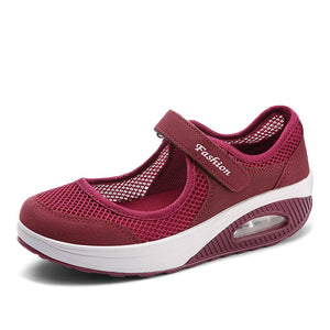 Women's Thick Sole Mesh Velcro Shoes