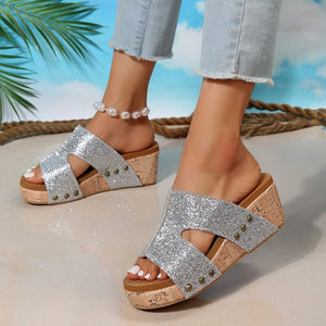 Women's clog stud sandals