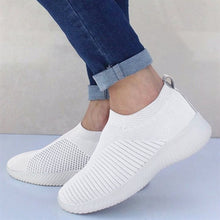 Load image into Gallery viewer, Round-toe fly-knit mesh flat women&#39;s shoes
