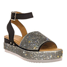 Cargar imagen en el visor de la galería, Ladies Rhinestone Buckle Fashion Platform Sandals
