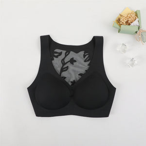 Women's Seamless Deep V Hollow Vest Bra