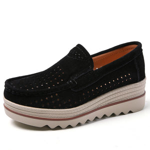 Autumn hollow anti-slip thick-soled shoes