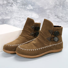 Cargar imagen en el visor de la galería, Stitched flat high-top short boots
