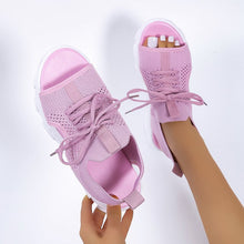 Cargar imagen en el visor de la galería, Summer new thick-soled flying woven soft-soled casual sandals
