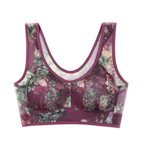 Women Ink Printing Sexy Vest Brassiere