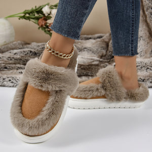 Women's Slippers Soft Plush Winter Warm Bedroom Shoes