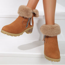 Cargar imagen en el visor de la galería, Women&#39;s Thick Heel Warm and Comfortable Martin Boots
