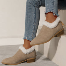 Cargar imagen en el visor de la galería, Winter Fashion Thick Heel Short Boots For Women With Plush Lining And Casual Rear Zipper Short Boots
