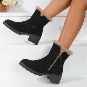 Women's Thick Heel Warm and Comfortable Martin Boots