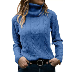 Women's Turtleneck Sweaters 2024 Fashion Long Sleeve Pullover