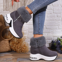 Cargar imagen en el visor de la galería, Short-calf suede warm and height-increasing cotton boots
