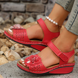 Women's Summer Hollow Flower Platform Sandals