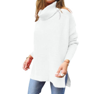 Soft Cotton Stand Collar Large Size Long Sleeve Tops Ladies Jumper Loose Tunic Casual T-Shirts