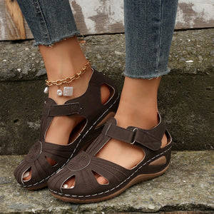 Women's Velcro Cap Toe Sandals