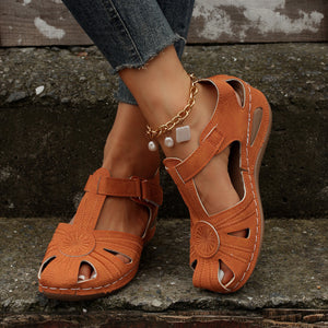 Women's Velcro Cap Toe Sandals