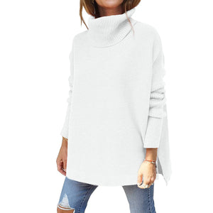 Soft Cotton Stand Collar Large Size Long Sleeve Tops Ladies Jumper Loose Tunic Casual T-Shirts