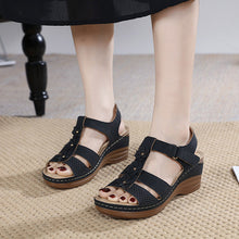 Cargar imagen en el visor de la galería, 2024 Fish Mouth Thick Bottom Wedge Ladies sandals
