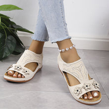 Cargar imagen en el visor de la galería, 2024 New Retro Casual Flower Wedge Women&#39;s Sandals
