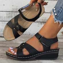 Cargar imagen en el visor de la galería, 2024 Women&#39;s Summer New Hollow Velcro Sandals
