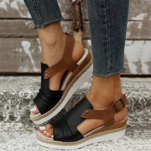 Women's fish mouth casual flat sandals