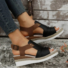 Cargar imagen en el visor de la galería, Women&#39;s fish mouth casual flat sandals
