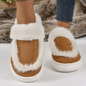 Women's Slippers Soft Plush Winter Warm Bedroom Shoes